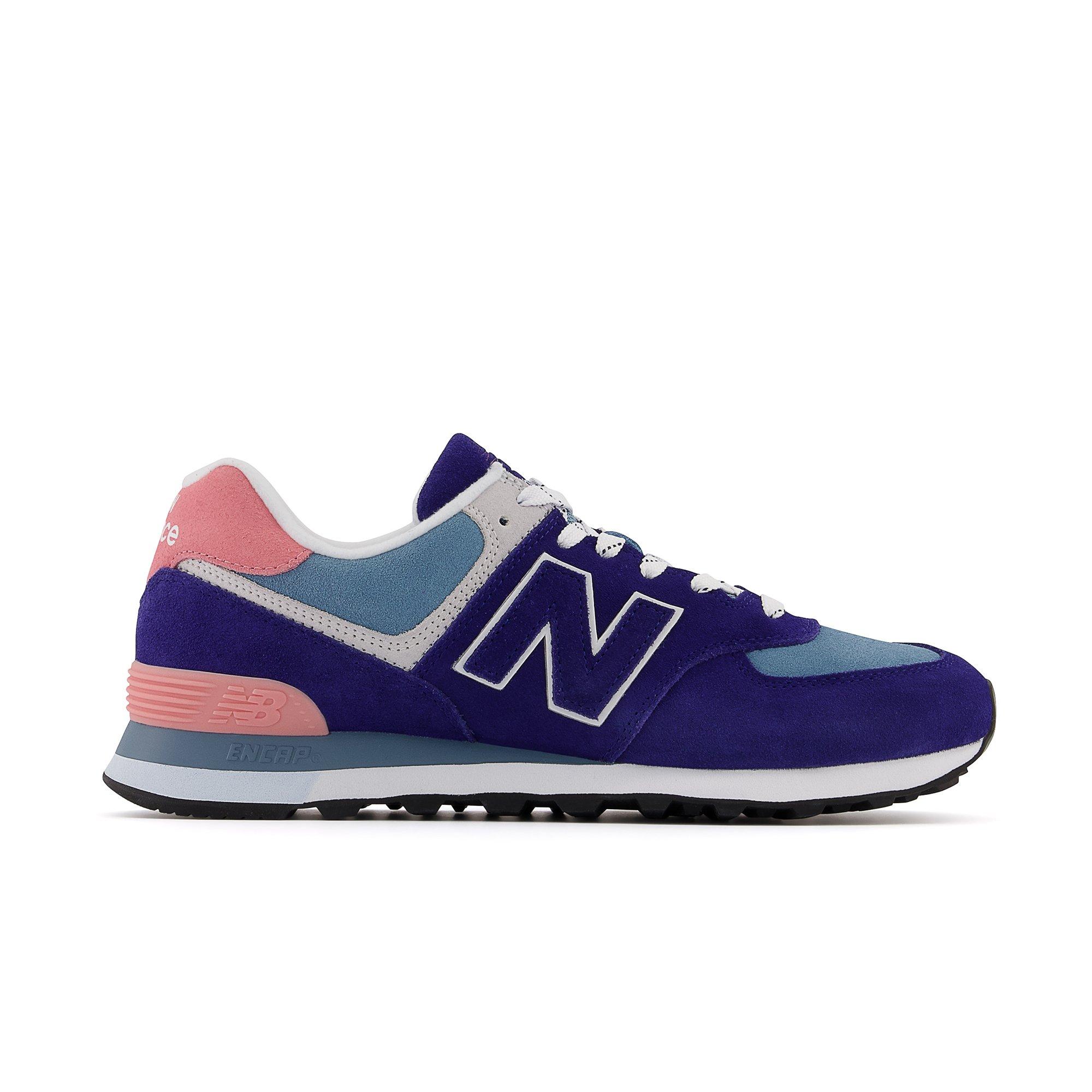 New Balance 574 Navy Blue Pink Men s Shoe Hibbett